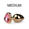 EasyToys Anal Collection Plug bijou Or en coeur - Medium 7.1 x 3.2cm